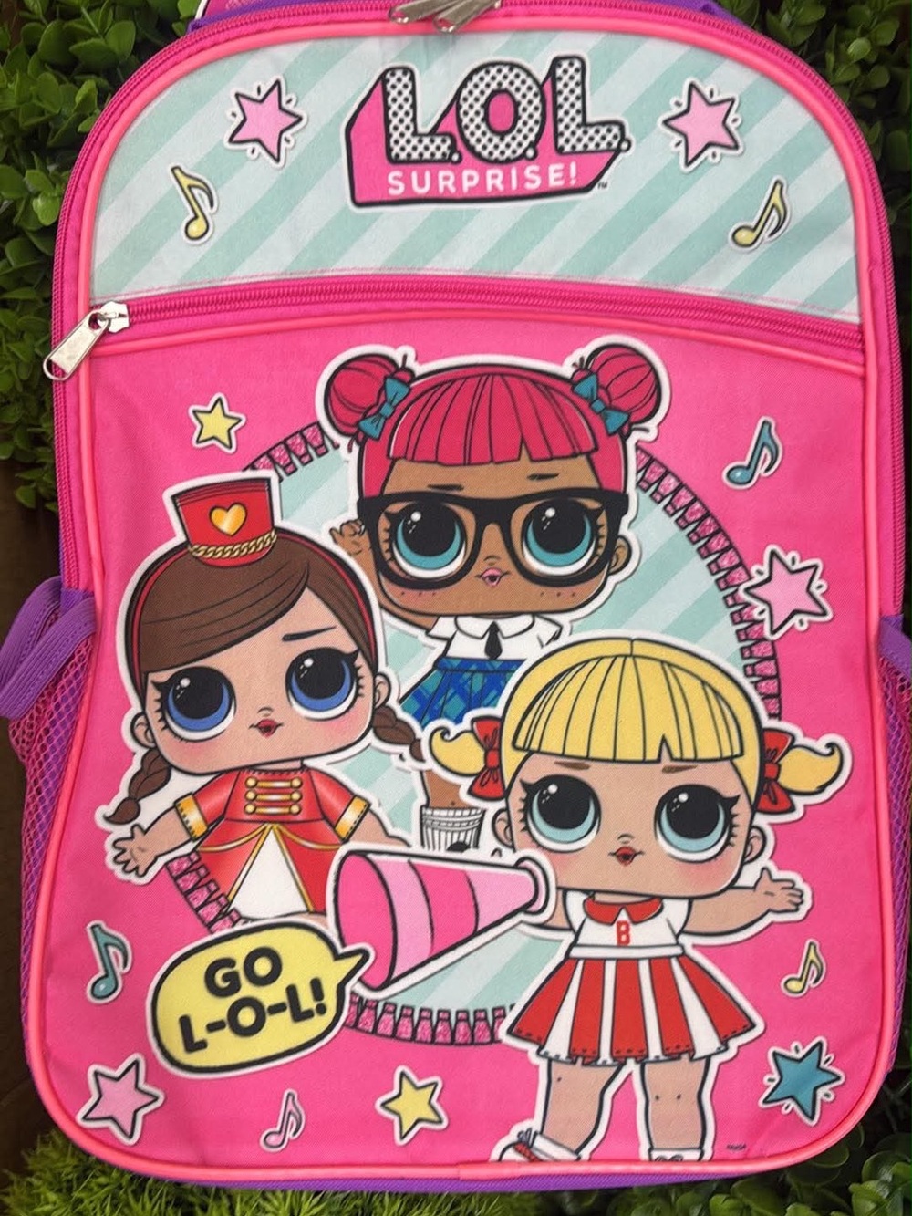 L.O.L. Surprise! Pink Doll Graphic Backpack with Teal Accents